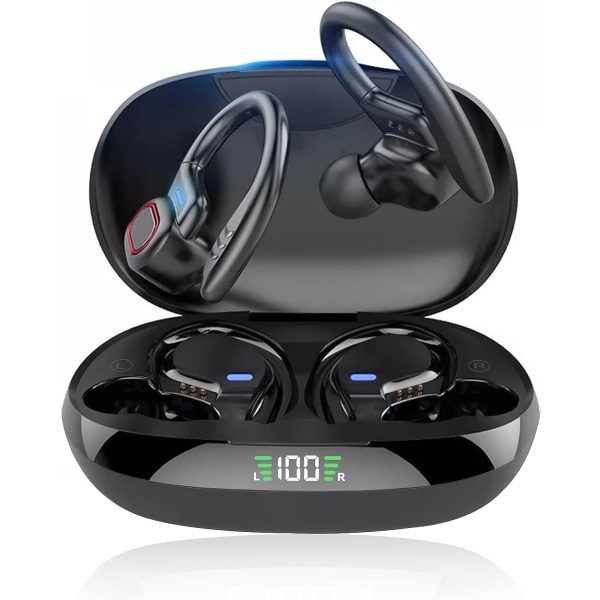 Sports Wireless Bluetooth Headphones, Wireless Headphones with Mic Bluetooth, Hi-Fi Stereo Bluetooth Headset Bluetooth Headset for Sports, Work Dark - Image 1