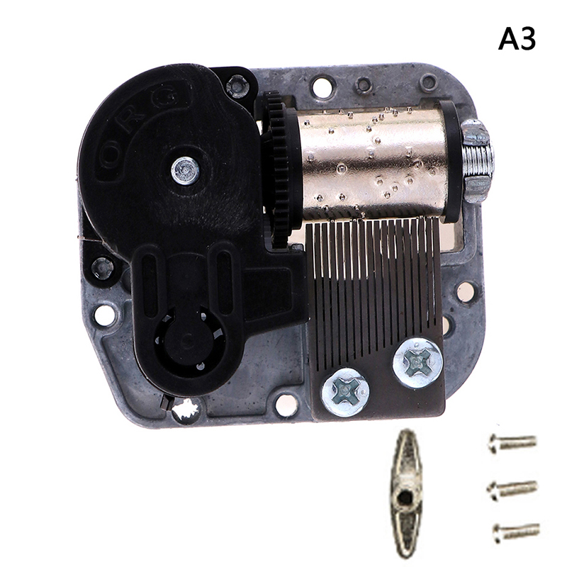 Mechanical DIY Music Box Sankyo Musical Movement + Screws + Black A3:Merry Christmas - Image 1