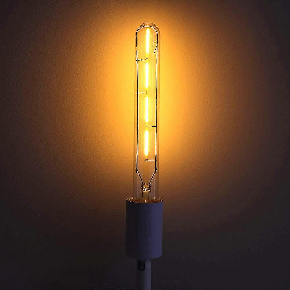 5-pack T225 Long Tube Bulbs, LED Edison Filament, 4W E27 Socket Warm White, Yellow Glass for Decorative Light Bulb, AC 220-240V—yux - Image 3
