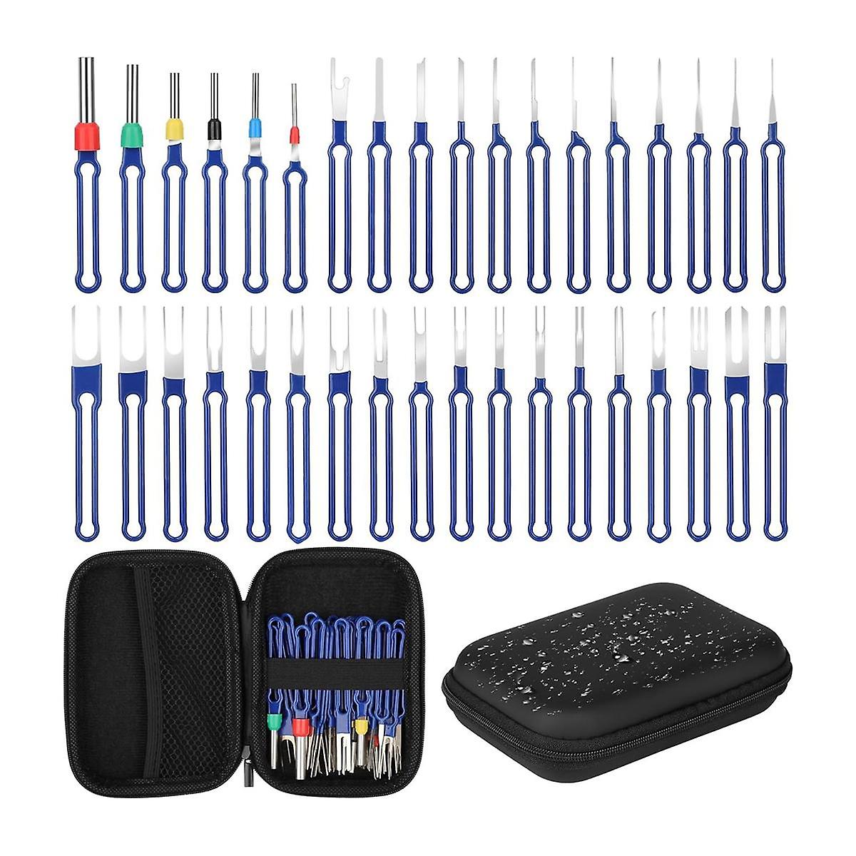 36 Piece Terminal Removal Tool Kit, Pin Extractor, Terminal Stripping Kit, Electrical Cable Connector - Image 1