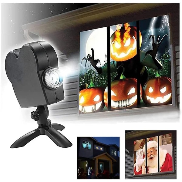 Christmas and Halloween Hologram Projector Window Projector LED - Image 1