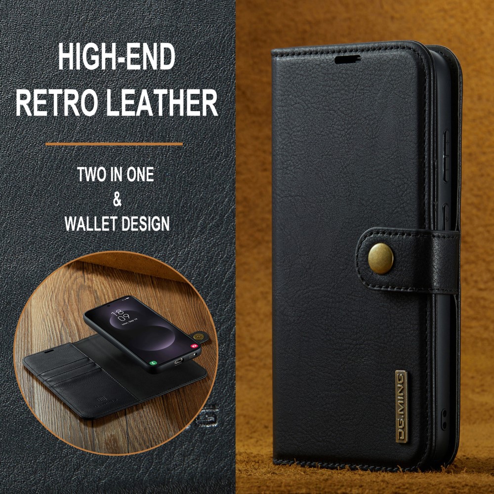 DG.MING 2-in-1 Magnetic Wallet Samsung Galaxy S25 Edge Black_max - Image 7