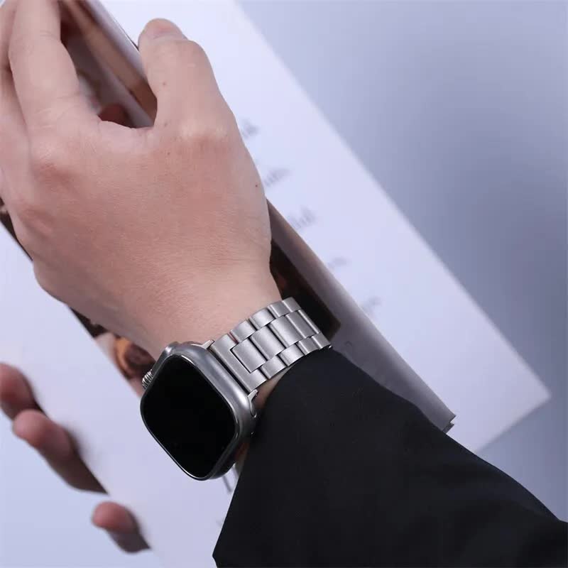 Stainless Steel Bracelet for Apple Watch Band 49mm 45mm 44mm 42mm Watch Metal Bracelet for Iwatch Series 9 8 7 6 5 Starlight - Image 7