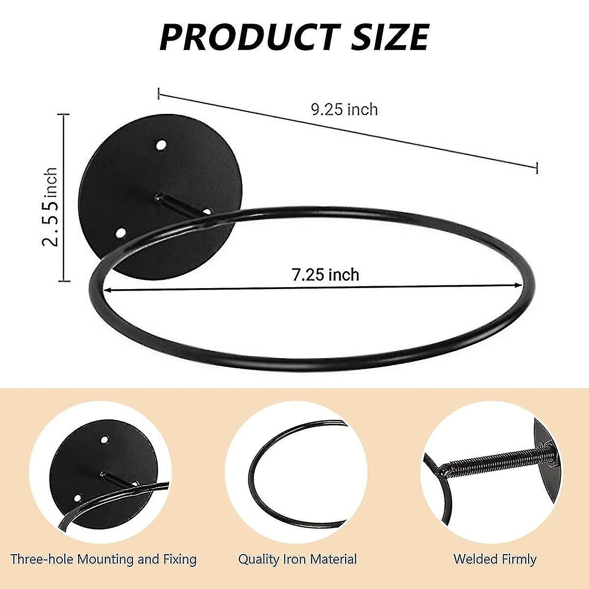 3pcs Wall Mounted Ball Rack Iron Basketball Storage Display Holder Football Rugby Hanging Rack Space Saving - Perfect Black 3pc - Image 5