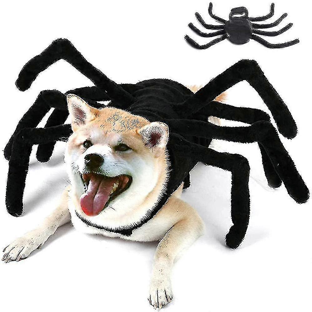 Halloween Adjustable Dog Cat Spider Costume Realistic Plush Spider - Image 1