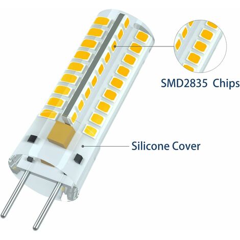 GY6.35 LED bulb, LED G6.35 12V, 7W halogen bulb equivalent to 50W, warm white 3000K, 360° beam angle, for cabinet lighting, non-dimmable (2_MGF - Image 4