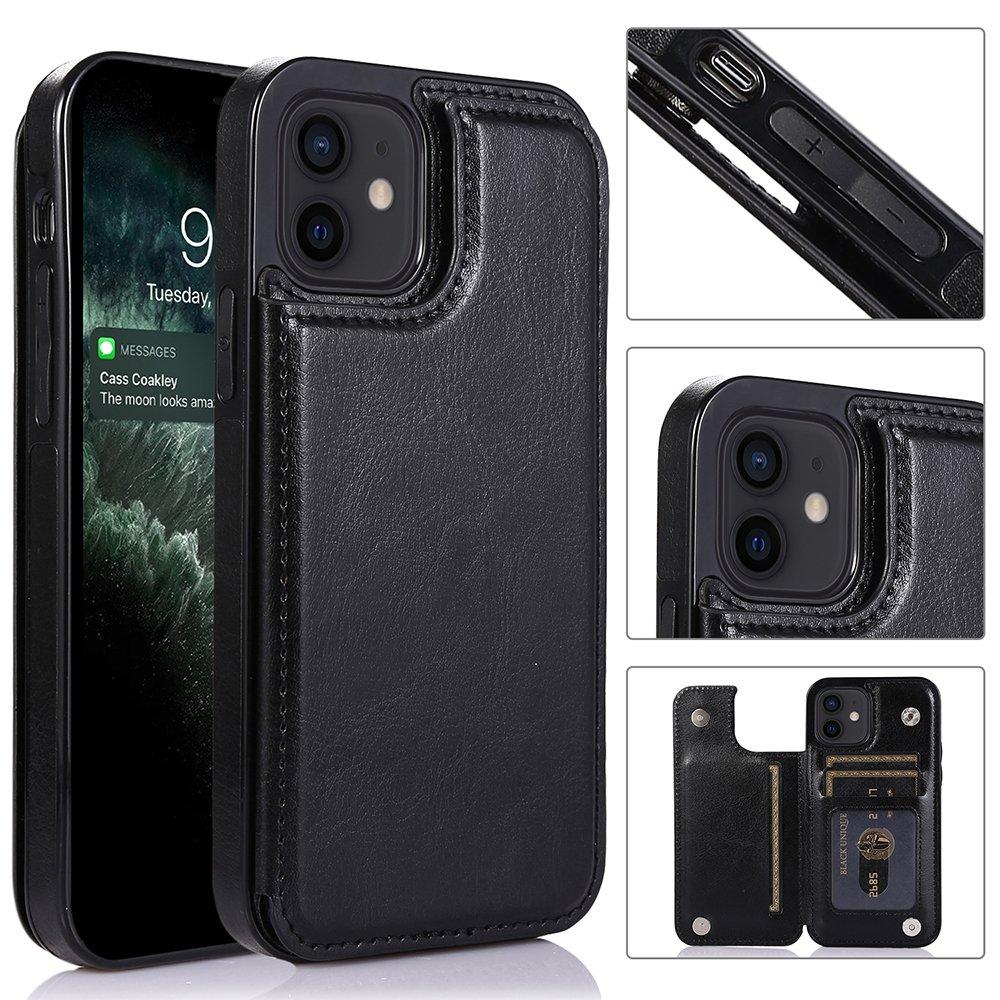 iPhone 12 - Practical and stylish case with card holder Rose gold - Image 6