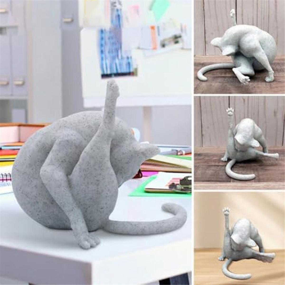 Cat Sculpture Funny Cat Figurines, Cat Figurines For Cat Lovers, Cat Statues Home Decor, Cats G - Image 4
