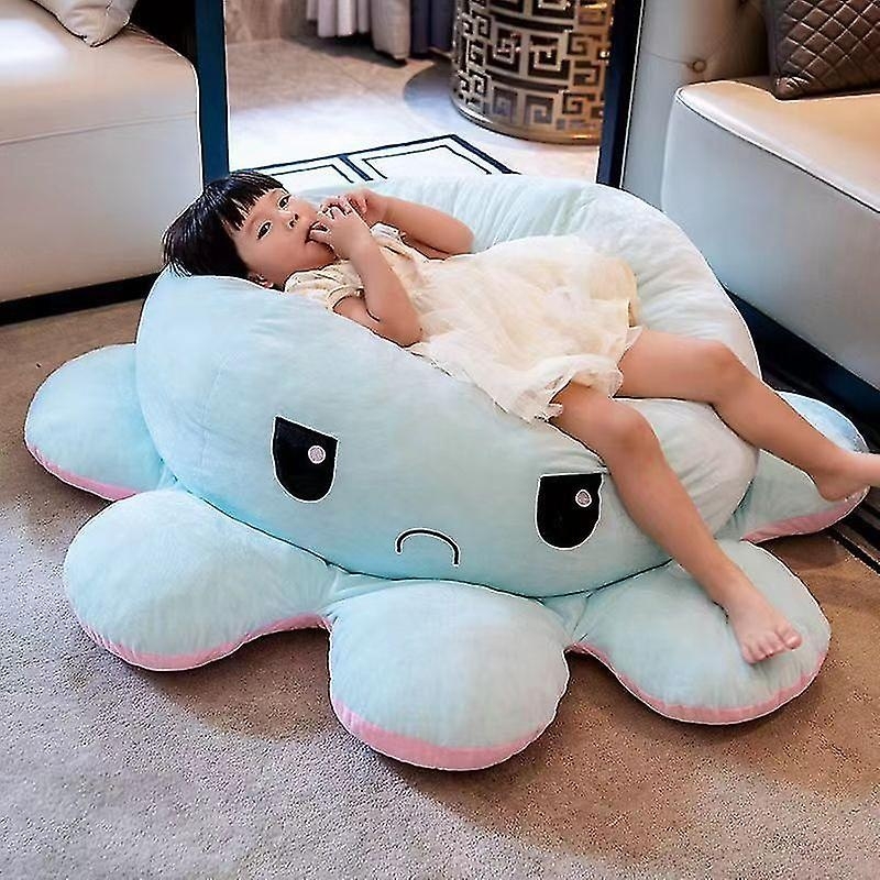 Double-sided blue octopus plush toy, large plush octopus pillow toy blue - Perfect Blue 90cm-max Blue 90cm - Image 1
