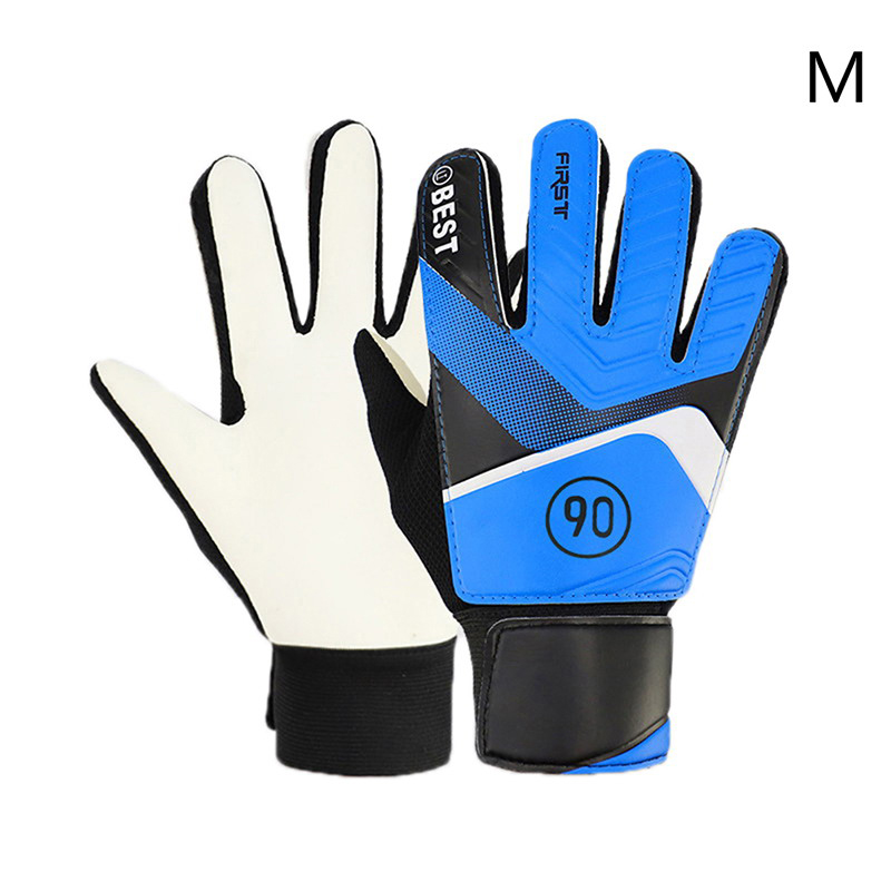 pair of children's football goalkeeper gloves, anti-collision, blue M Blue Blue M - Image 1