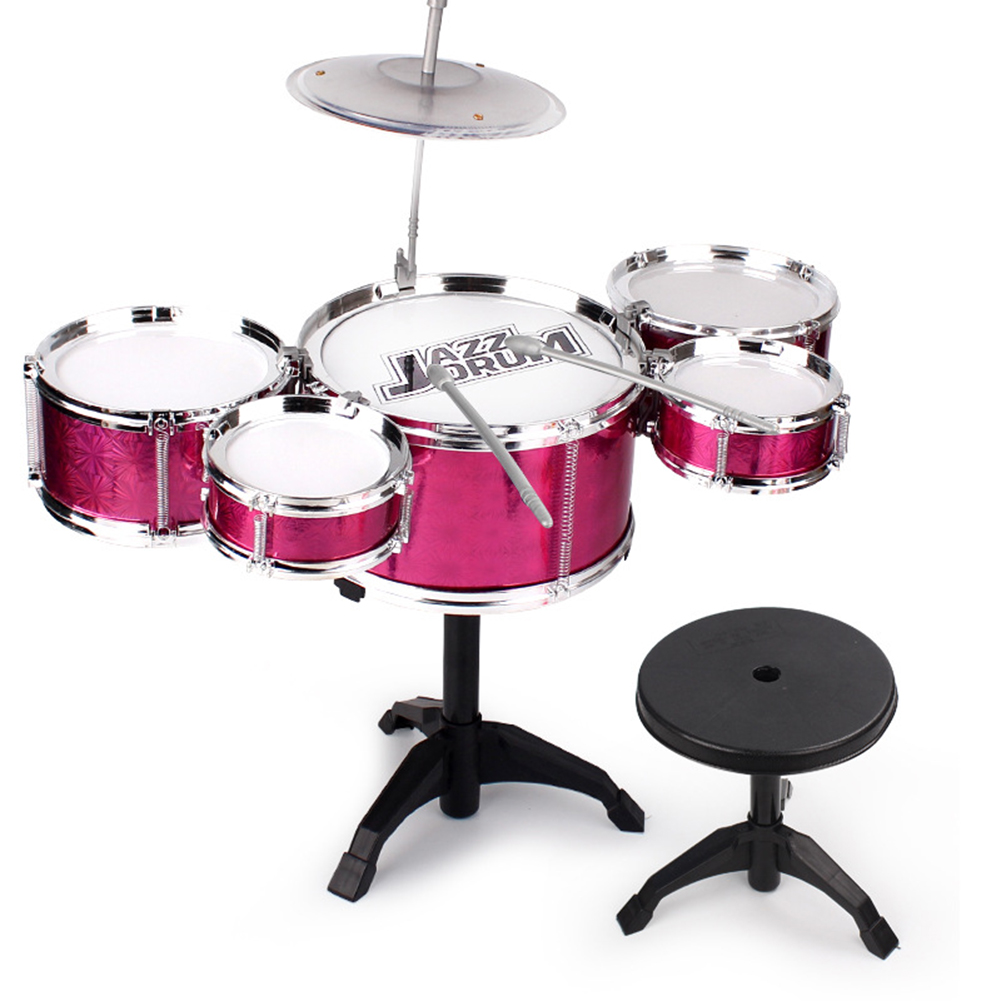 Drum Set for Toddlers Tough Impact Resistant Drums Detachable Drum Instrument Red Oversized Drum Set - Image 1