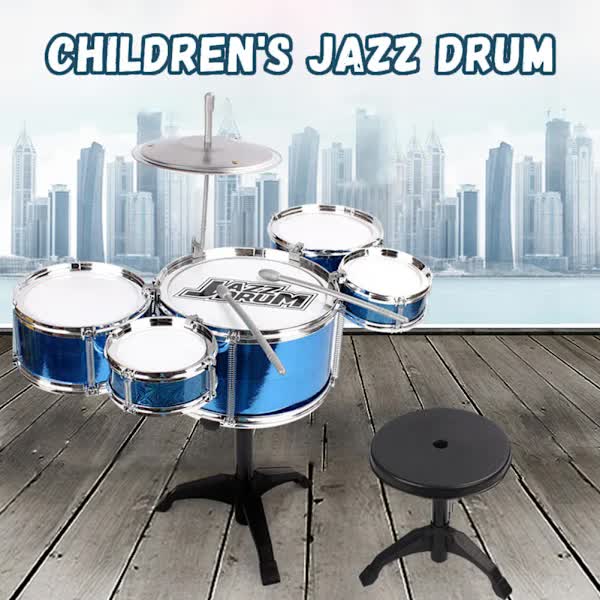 Drum Set for Toddlers Tough Impact Resistant Drums Detachable Drum Instrument Red Oversized Drum Set - Image 2
