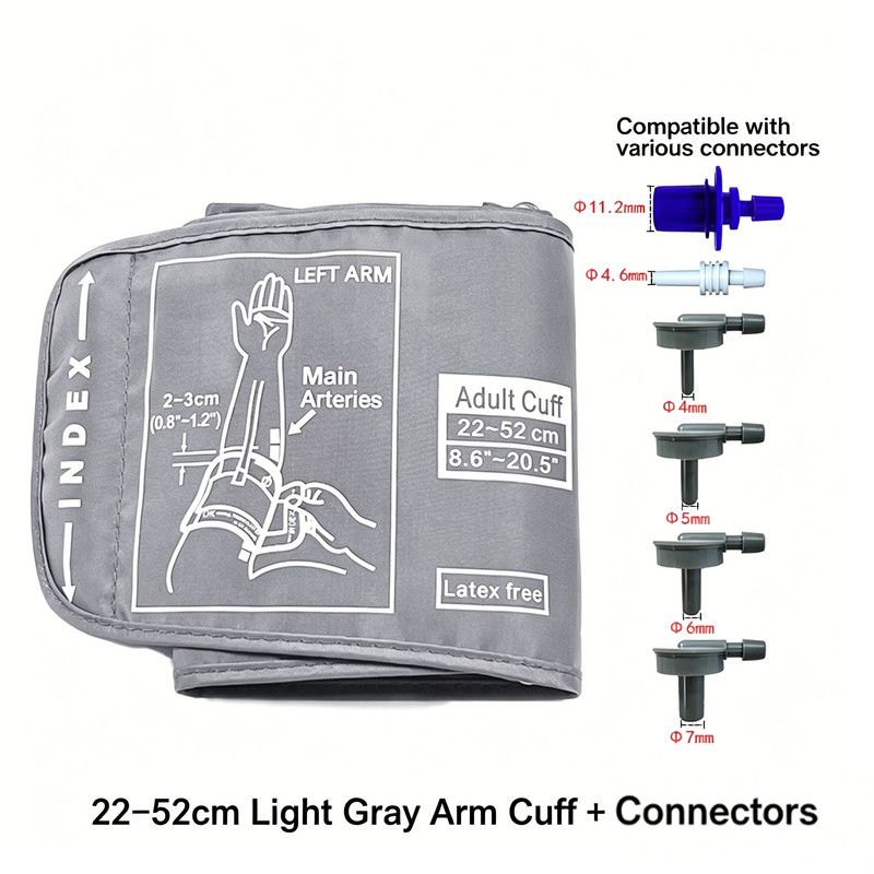 Omron 9201d-21201d XL Blood Pressure Cuff 22-52 cm Gray for Adults - Image 1