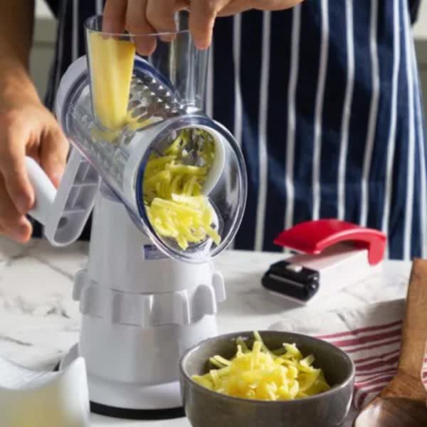 Rotary Grater Vegetable Cutter and Shredder white white[pl] - Image 4
