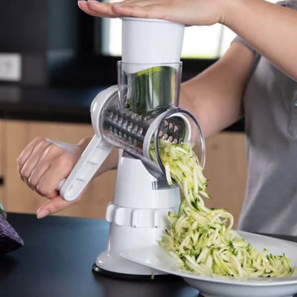 Rotary Grater Vegetable Cutter and Shredder white white[pl] - Image 5