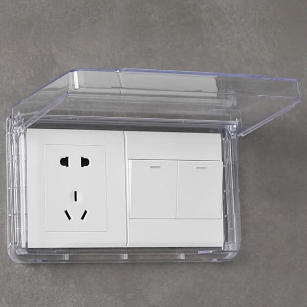 Switch Protective Cover Socket Waterproof Box TRANSPARENT transparent - Image 1