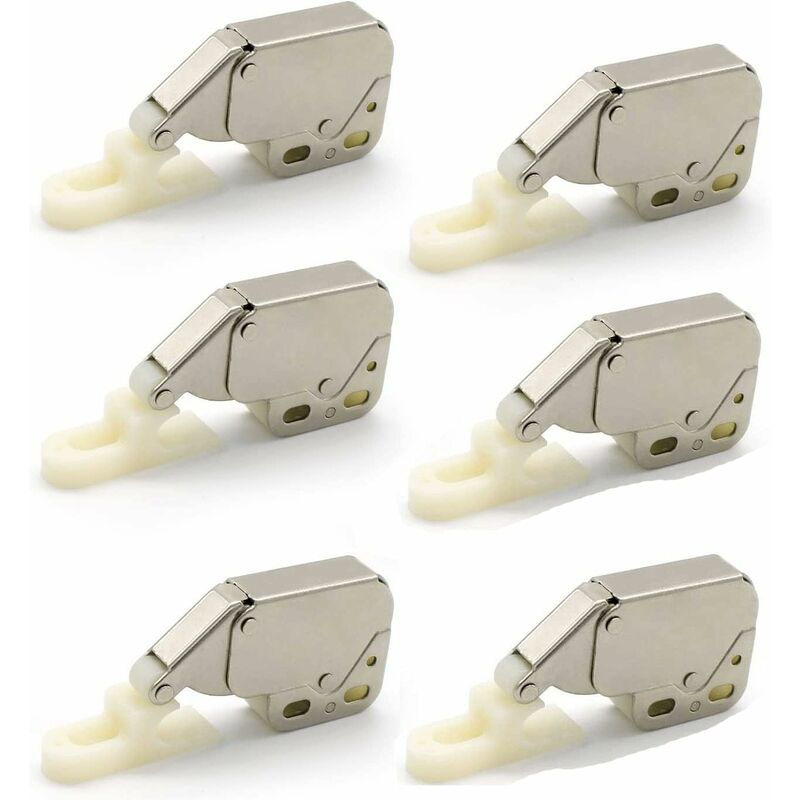 Mini latches with spring, 6 pcs Mini automatic spring lock, Spring lock, Spring lock Mini cabinet lock Mini latch for kitchen cabinet door - Image 1