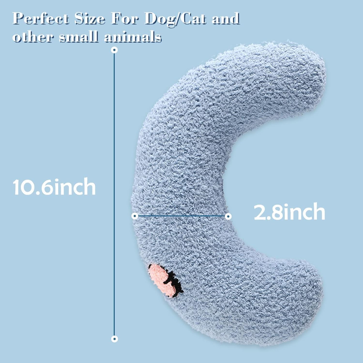 Cat Pillow, Soft Pet Toy, Soothing Cat Pillow for Dogs with Anxiety, U-Shaped Pillow, Dog Bed for Better Sleep and Comfort, Cat Plush Toy - Image 5