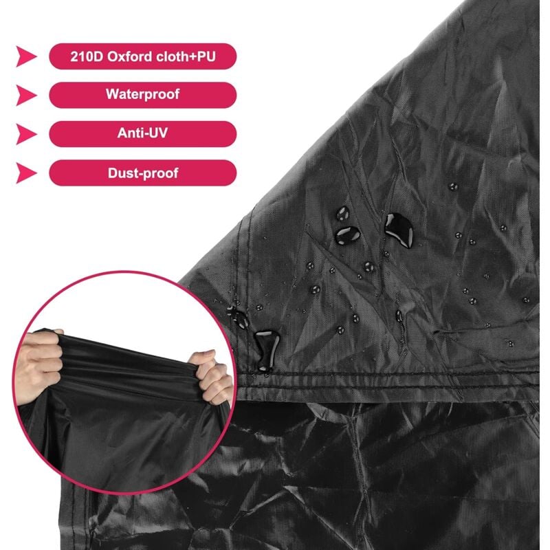 Waterproof 210D Oxford Bicycle Cover for 2 Bikes with Lock Holes, Windproof Storage Bag for Outdoor Bicycles, Compatible with 56Vingt - Image 3
