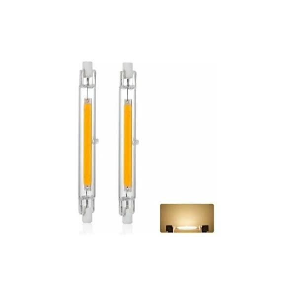 2-pack R7S 118mm 20W dimmable LED bulb, warm white 3000K 3000LM, 360 degree lighting, flicker-free, compatible with halogen bulbs J118 300W - Image 1