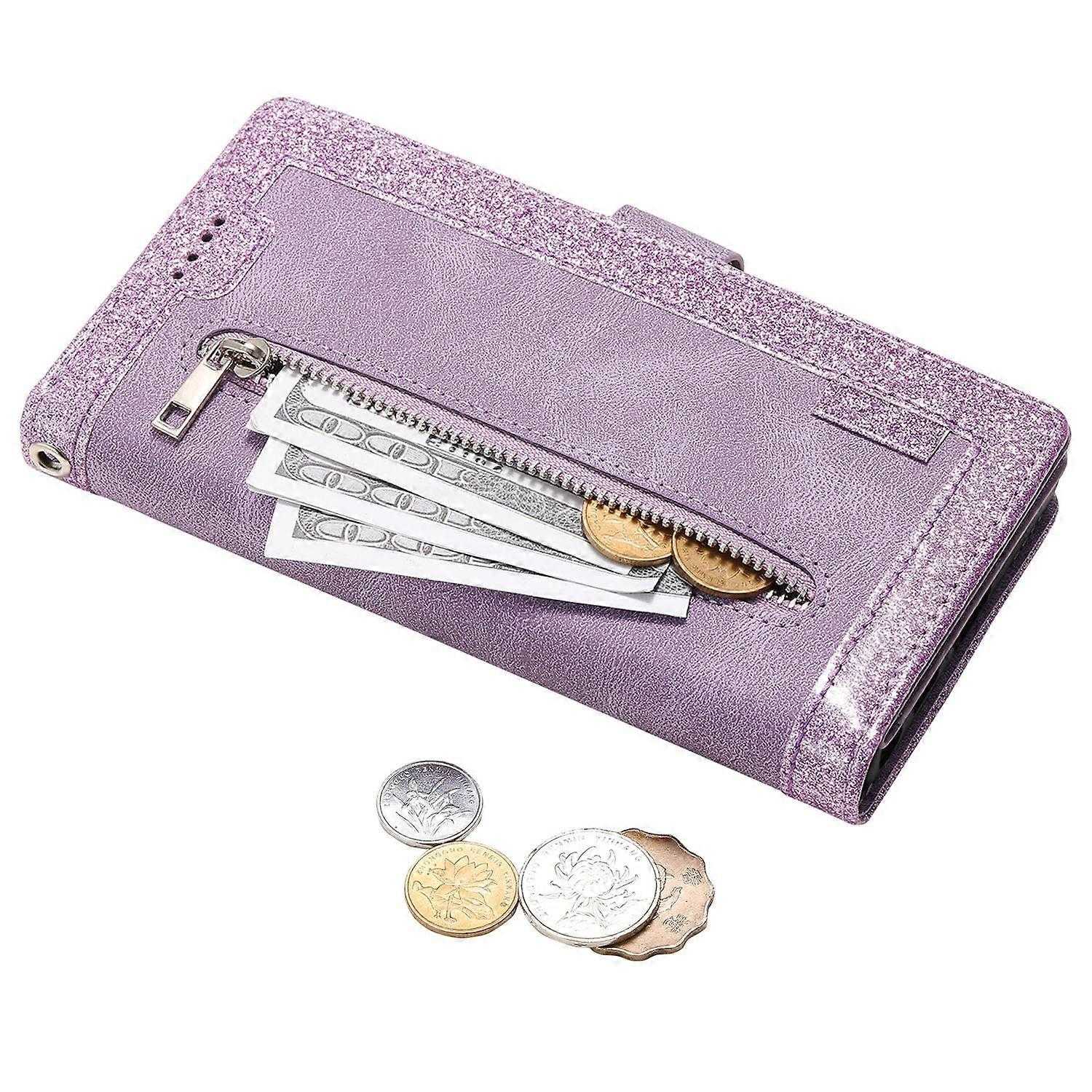 Samsung Galaxy S25 Ultra Mobile Case PU Leather Phone Cover with Zipper Wallet 9 Card Slots - Perfect Style F Style F - Image 4
