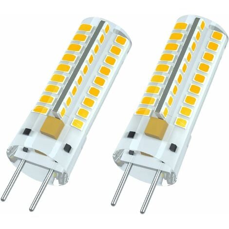 GY6.35 LED bulb, LED G6.35 12V, 7W halogen bulb equivalent to 50W, warm white 3000K, 360° beam angle, for cabinet lighting, non-dimmable (2-pack) - Image 1