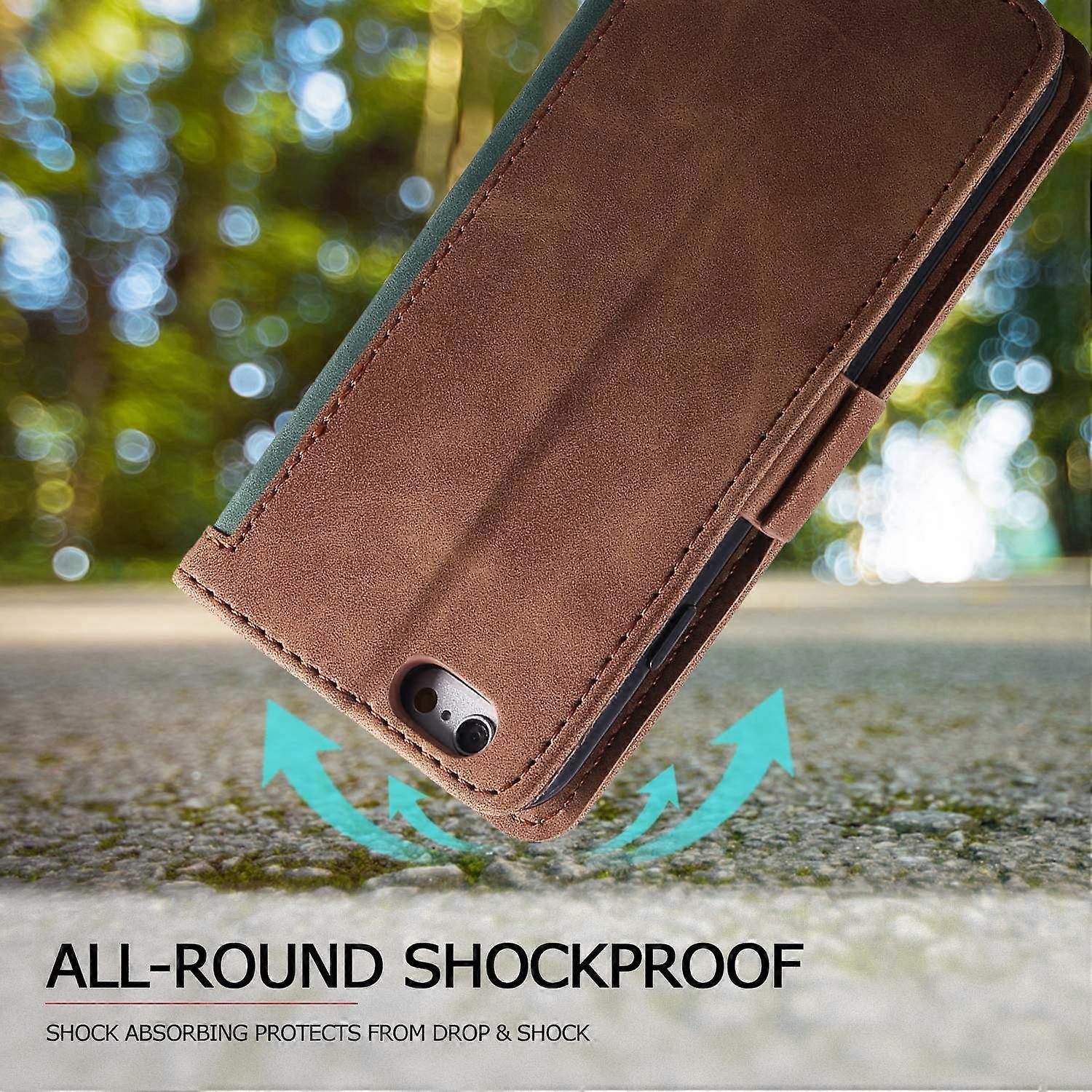 For iPhone 16e Case RFID Blocking Wallet Stand Leather Phone Case Multicolor Green Multicolor Green - Image 4