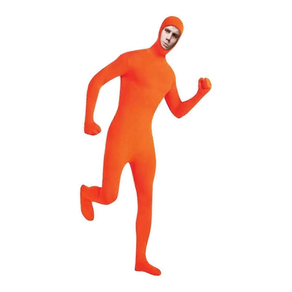 Halloween Deals Spandex Full Body Suit with Face Opening for Halloween, Witch and Halloween Party, Gift Orange Orange Orange M-\uff08160cm\uff09 - Image 1