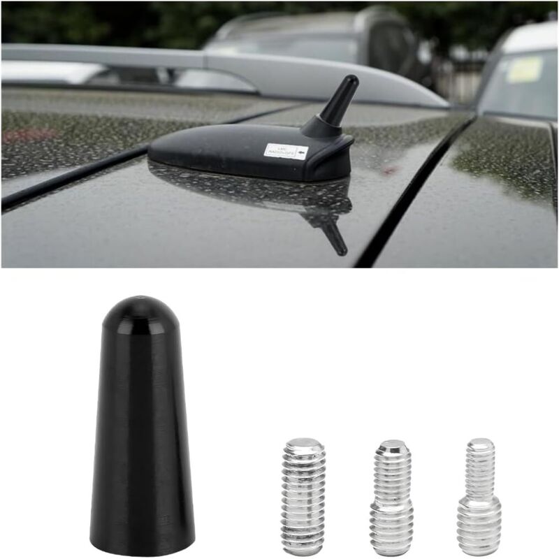 Short Car Antenna, Universal Amplified Car Radio Short Antenna, 3cm Short Rod Roof Stereo Antenna for Car, for All Cars Vehicles Auto - Image 1