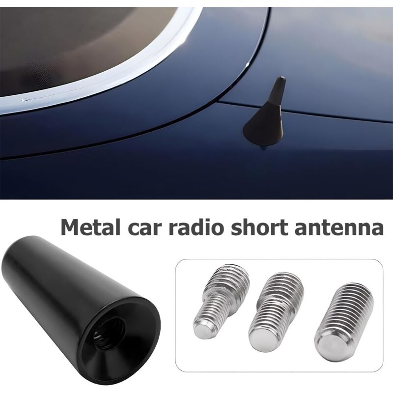 Short Car Antenna, Universal Amplified Car Radio Short Antenna, 3cm Short Rod Roof Stereo Antenna for Car, for All Cars Vehicles Auto - Image 2