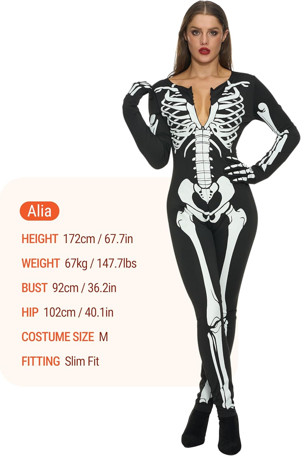 Adult Chilren Skeleton Costume Women Glow in the Dark Skeleton Costume Halloween Fancy Dress Up Role Play Cosplay 1 XL - Image 2
