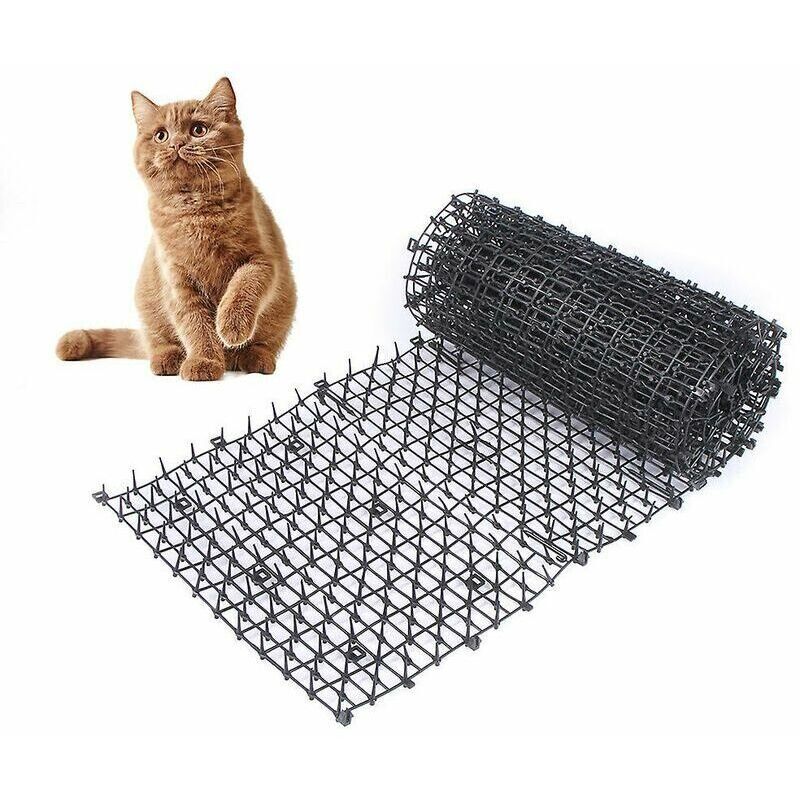 Anti-cat mat with barbed wire mesh garden anti-dog cat pet plastic anti-stick pet black 20028cm，Fonepro,de - Image 3