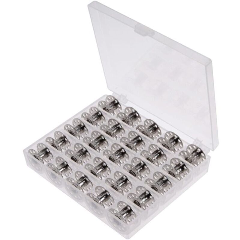 Metal Bobbins with Case for Standard Household Sewing Machine Brother Singer Bernina Pfaff Elna Babylock Kenmore Juki..DEBUNS - Image 1