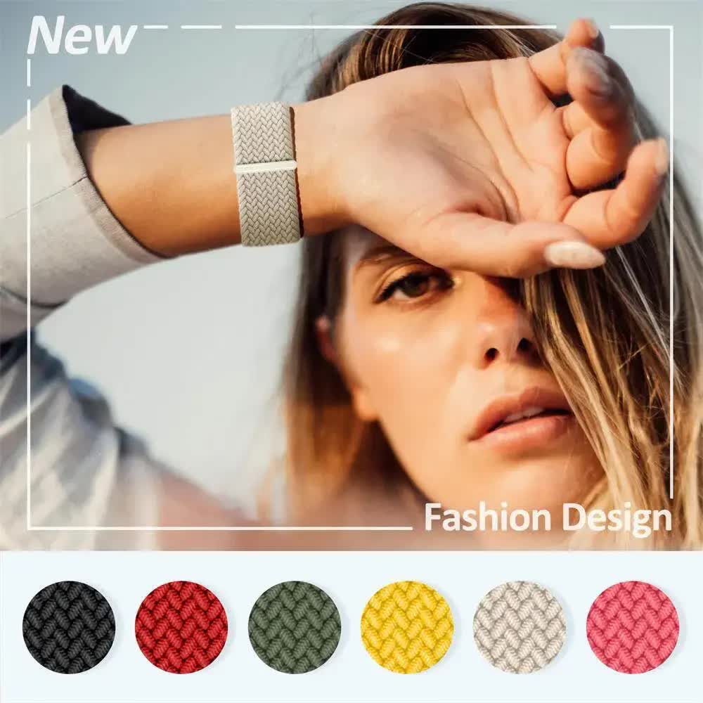 Braided Solo Loop for Apple Watch Ultra band 49mm 45mm 41mm 44mm 40mm 42mm bracelet iWatch series 9 7 SE 8 6 5 4 3 band SummerU SummerU 38 40 41mm-S - Image 4