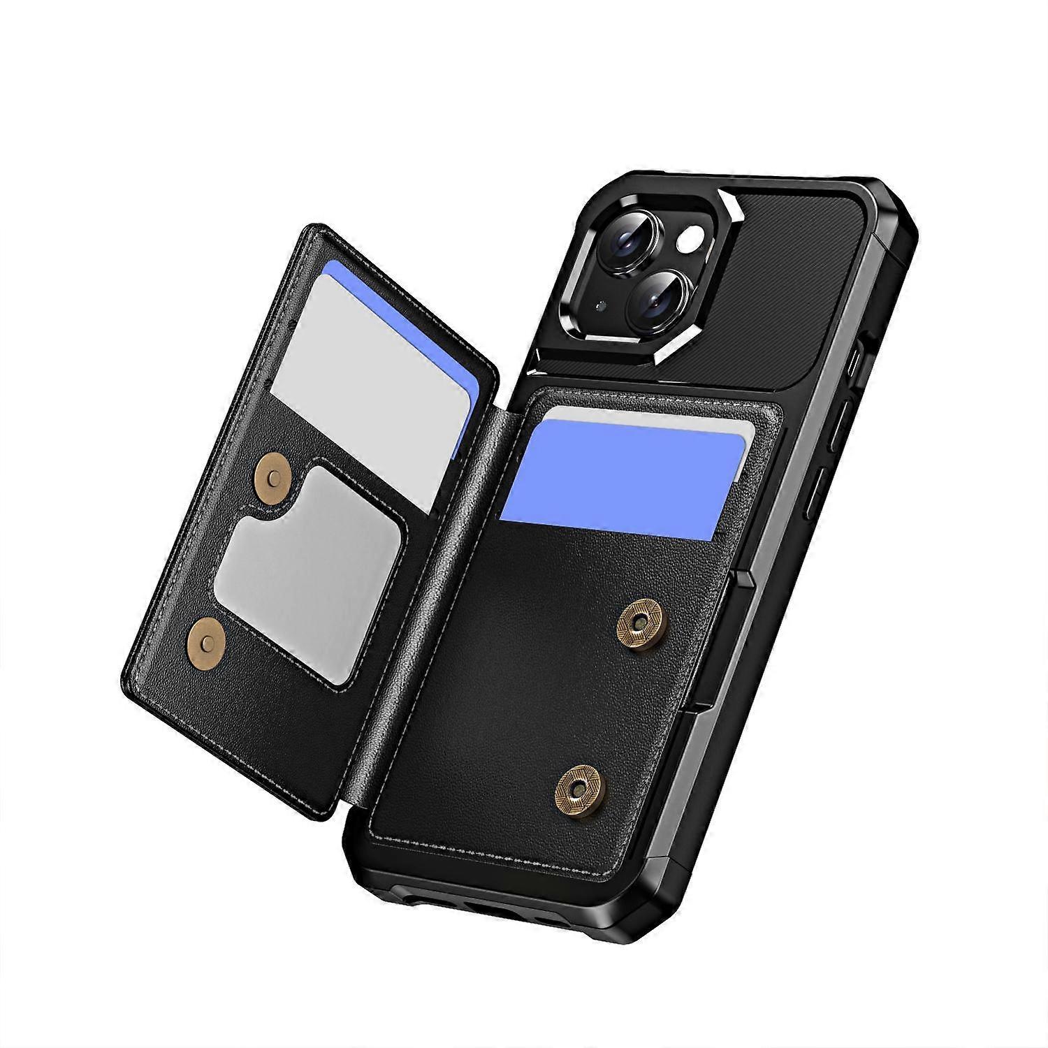 Horizontal Flip Card Slot Leather Phone Case For iPhone 14 Plus - Image 2