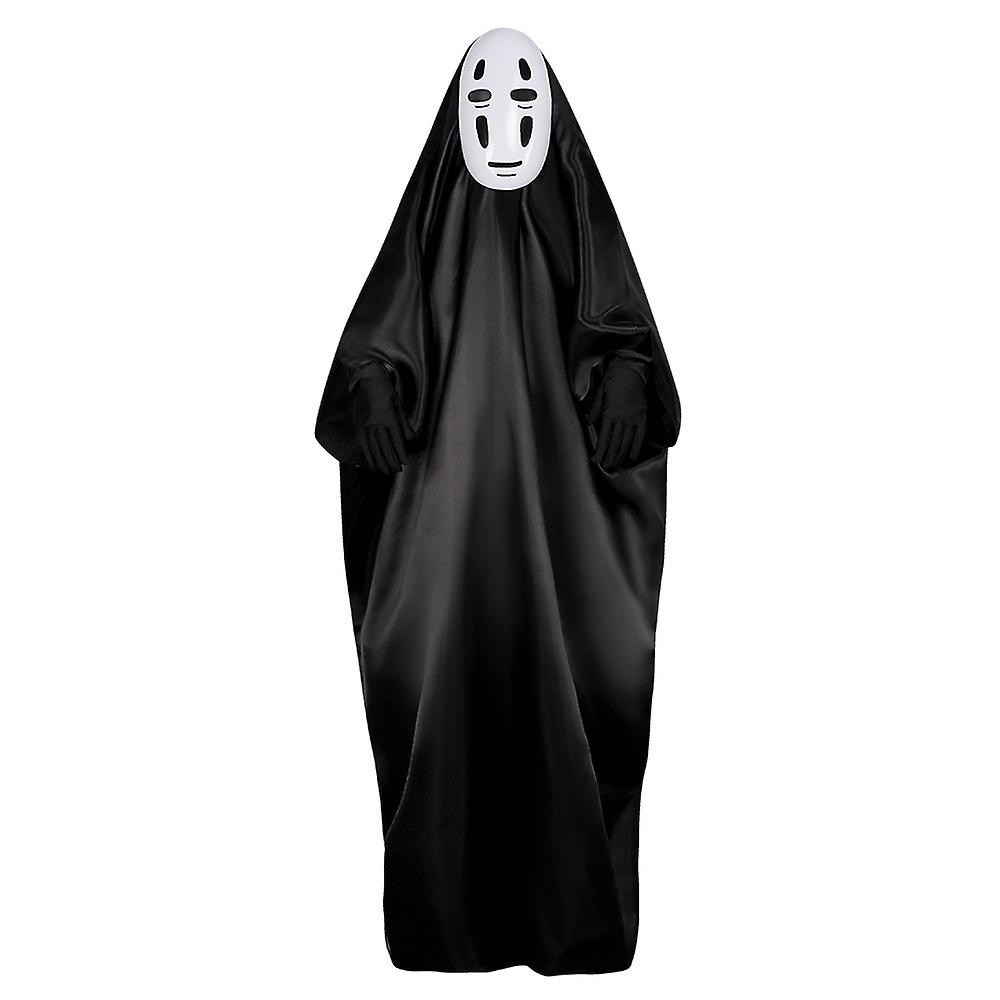Cosplay Costume Spirited Away No Face Kaonashi Cosplay Costume Halloween Decoration Party Costume Mask Clothing Gloves Set Gifts_yux - Image 1