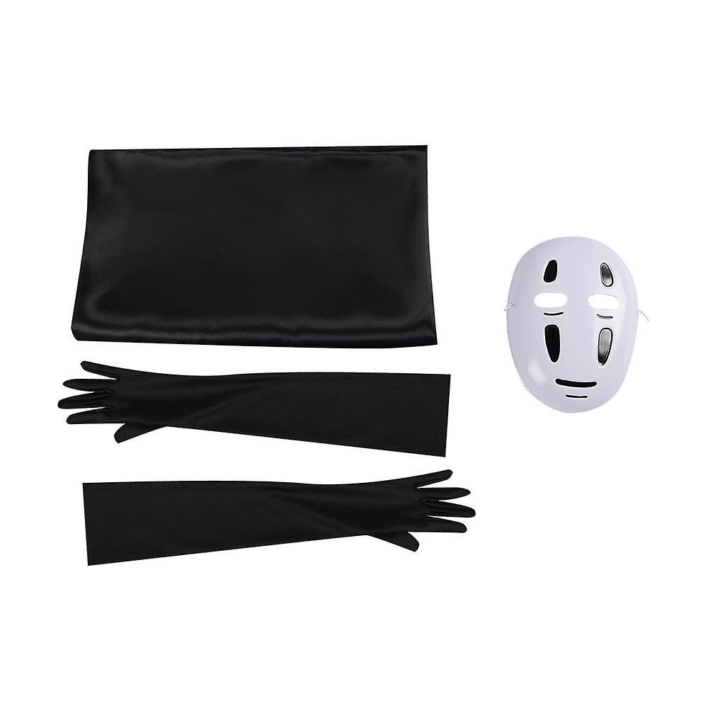 Cosplay Costume Spirited Away No Face Kaonashi Cosplay Costume Halloween Decoration Party Costume Mask Clothing Gloves Set Gifts_yux - Image 3