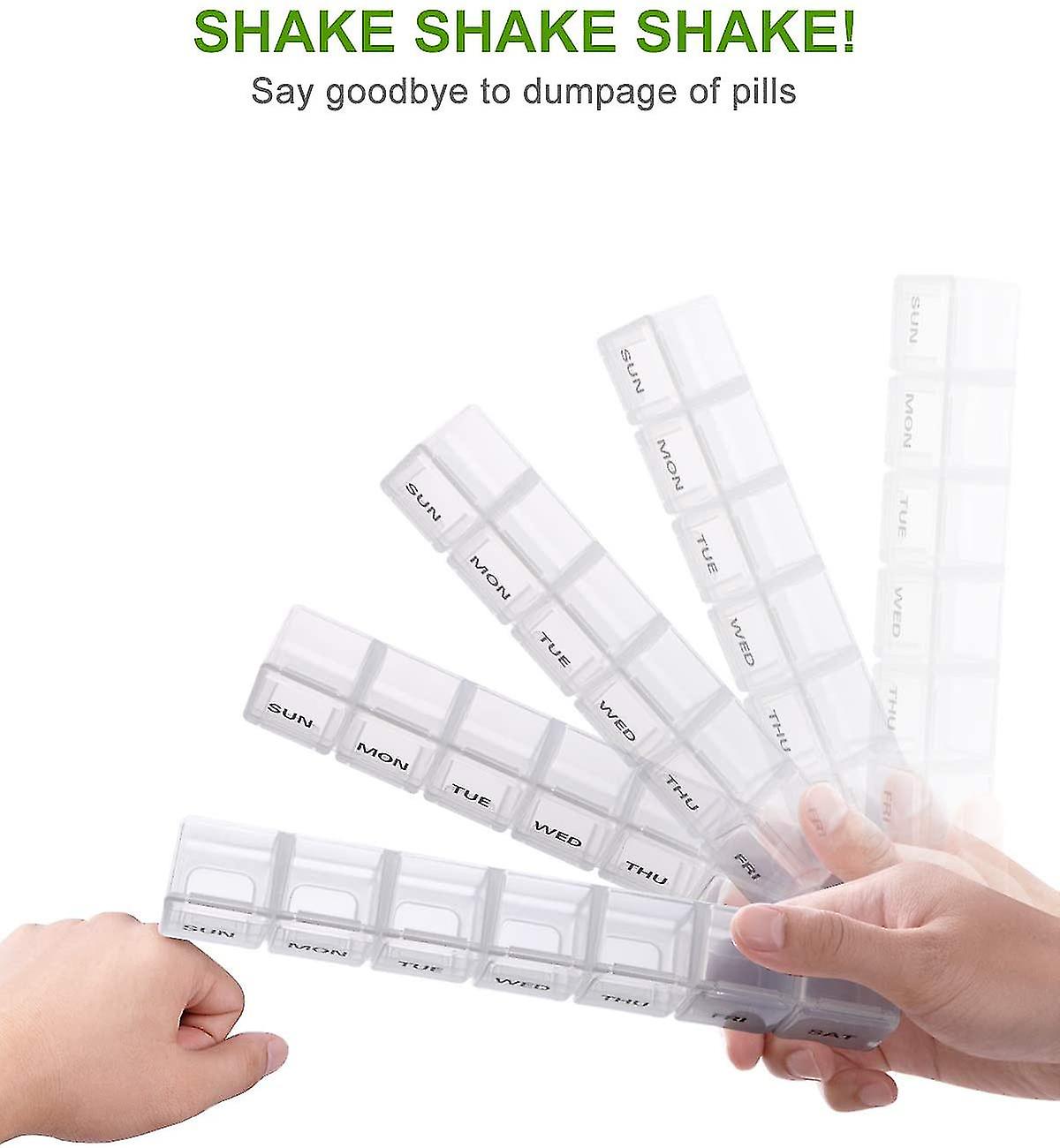 pcs Oversized Weekly Pill Organizer Box 2-pack, You Can Carry The Daily Pill Box Oversized Every Week Medicine Box - Image 4