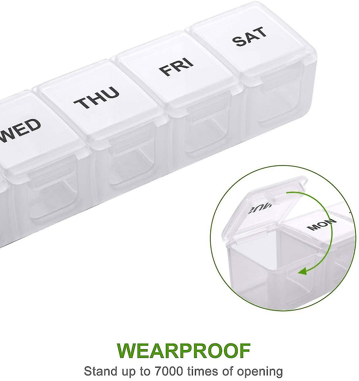 pcs Oversized Weekly Pill Organizer Box 2-pack, You Can Carry The Daily Pill Box Oversized Every Week Medicine Box - Image 5