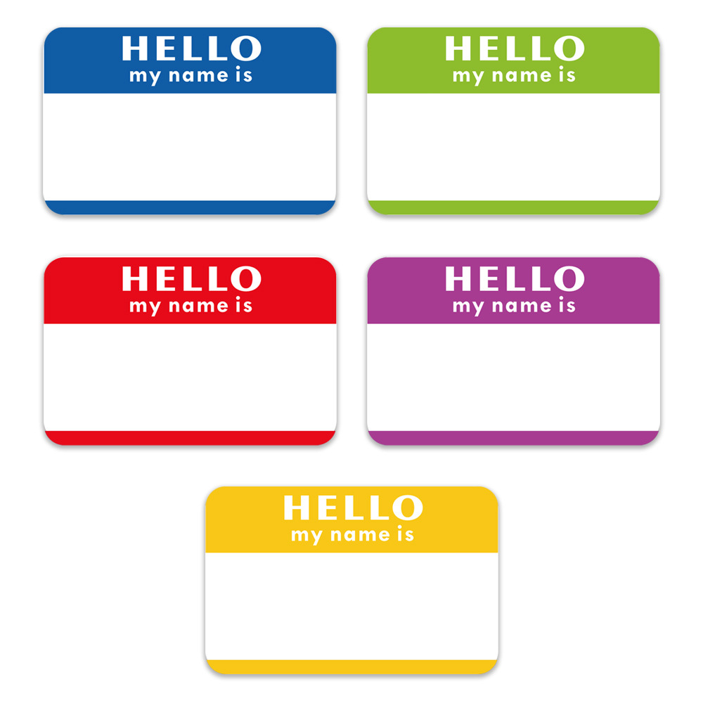 Colors (Hello My Name Is) Nameplate Stickers 300 Labels for - Image 5