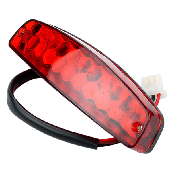 Motorcycle Tail Light Stop Brake Light 12V Red Taillight Brake Tail Light for ATV Off-Road Motorcycle Tail Light Red - Image 1