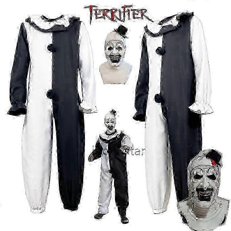 Art The Clown Cosplay Movie Terrifier 2 Art The Clown Cosplay Costume Jumpsuit Mask Halloween Costumes Mask For Men Women - Image 1