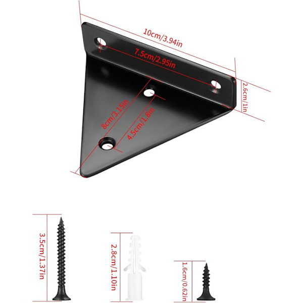 Floating shelf brackets, invisible triangular edges. - Image 2