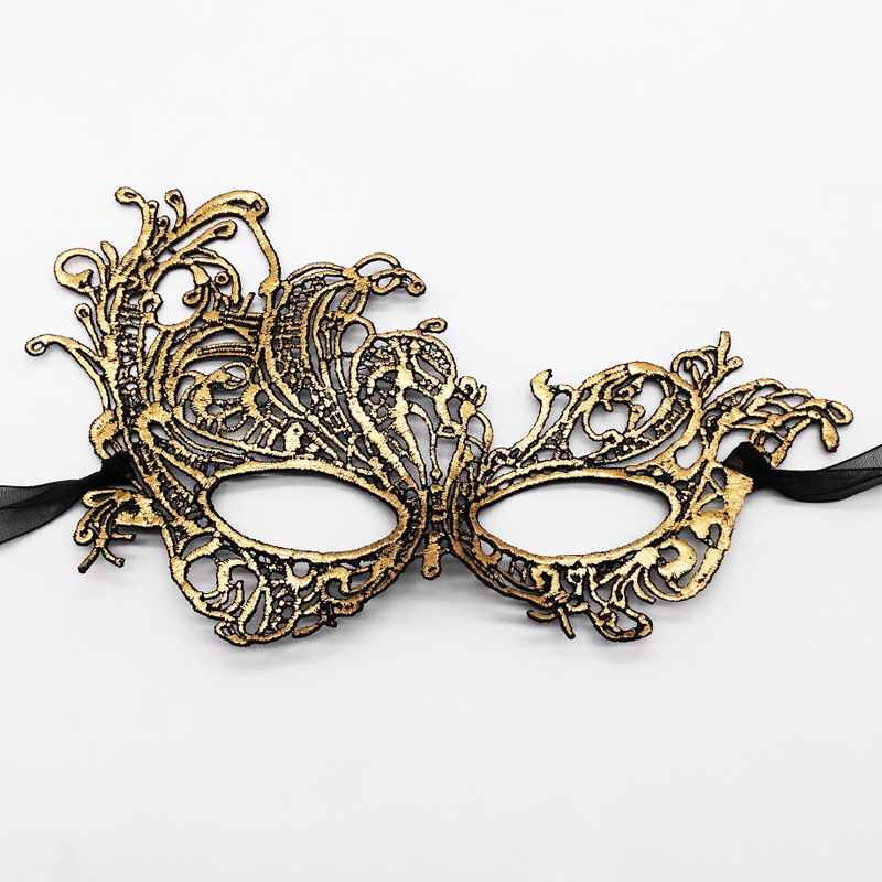 Masquerade Mask - Venetian Mask for Women, Beautiful Elegant Lace Mask for Ladies Halloween Mardi Gras Party Gold+Silver+Black - Image 5