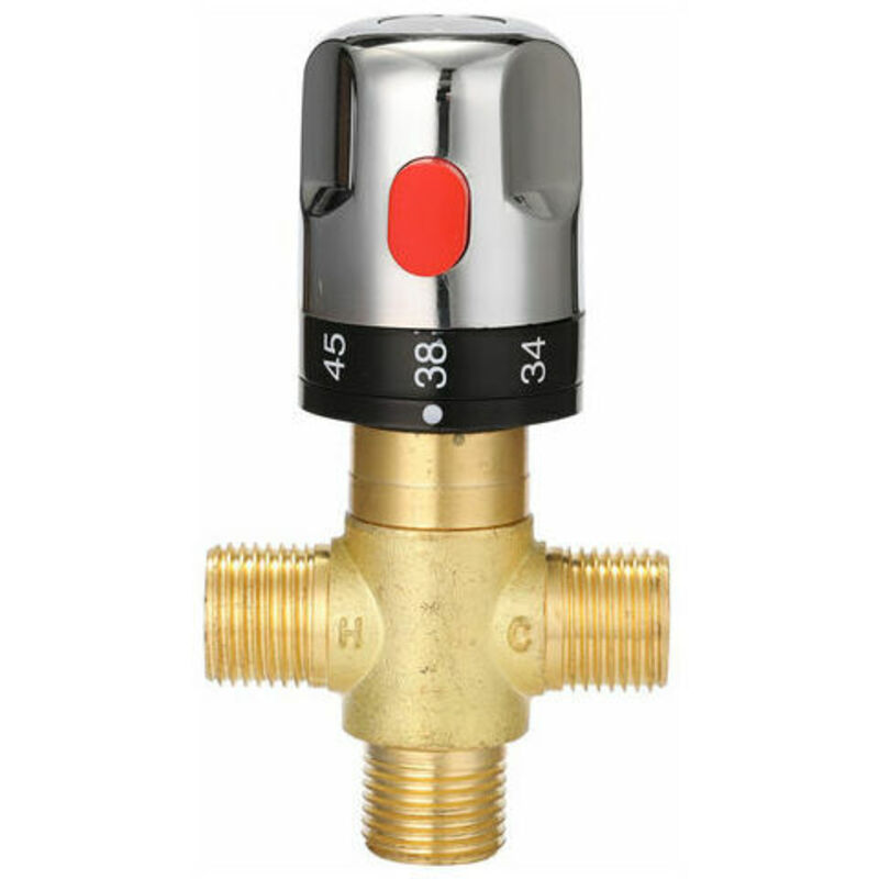 Adjustable Thermostatic Bathroom Faucet, Brass, Water Mixer, Hot/Cold Water, Temperature Control Valve - Image 1