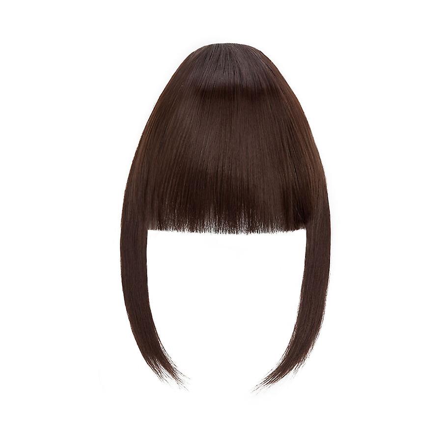 Clip In Hair Bangs Extensions French Hair Bangs Stylish Hair Bangs Hair Pieces medium brown mediumbrown 28cm - Image 2