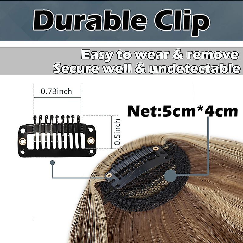 Clip In Hair Bangs Extensions French Hair Bangs Stylish Hair Bangs Hair Pieces medium brown mediumbrown 28cm - Image 4