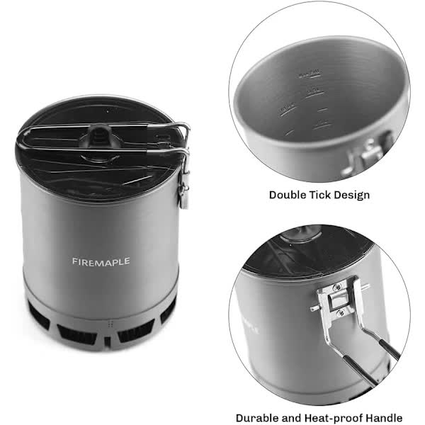 600ml G3 Ultralight Camping Stove, Lightweight Outdoor High Efficiency Foldable Heat Exchanger Stove, Portable for Hiking Travel - Image 3