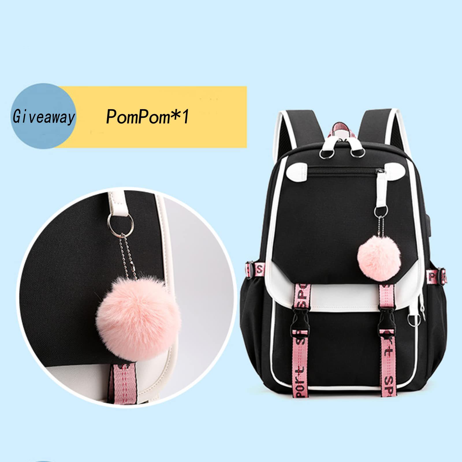 K-Pop Demon Hunters Anime School Backpack Cute Cartoon Bag for Students rosa_tfrf pink 10 - Image 5