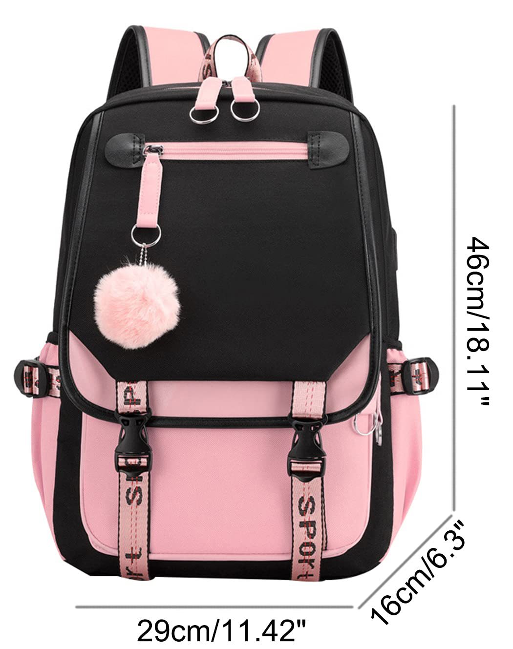 K-Pop Demon Hunters Anime School Backpack Cute Cartoon Bag for Students black_tfrf black 10 - Image 2